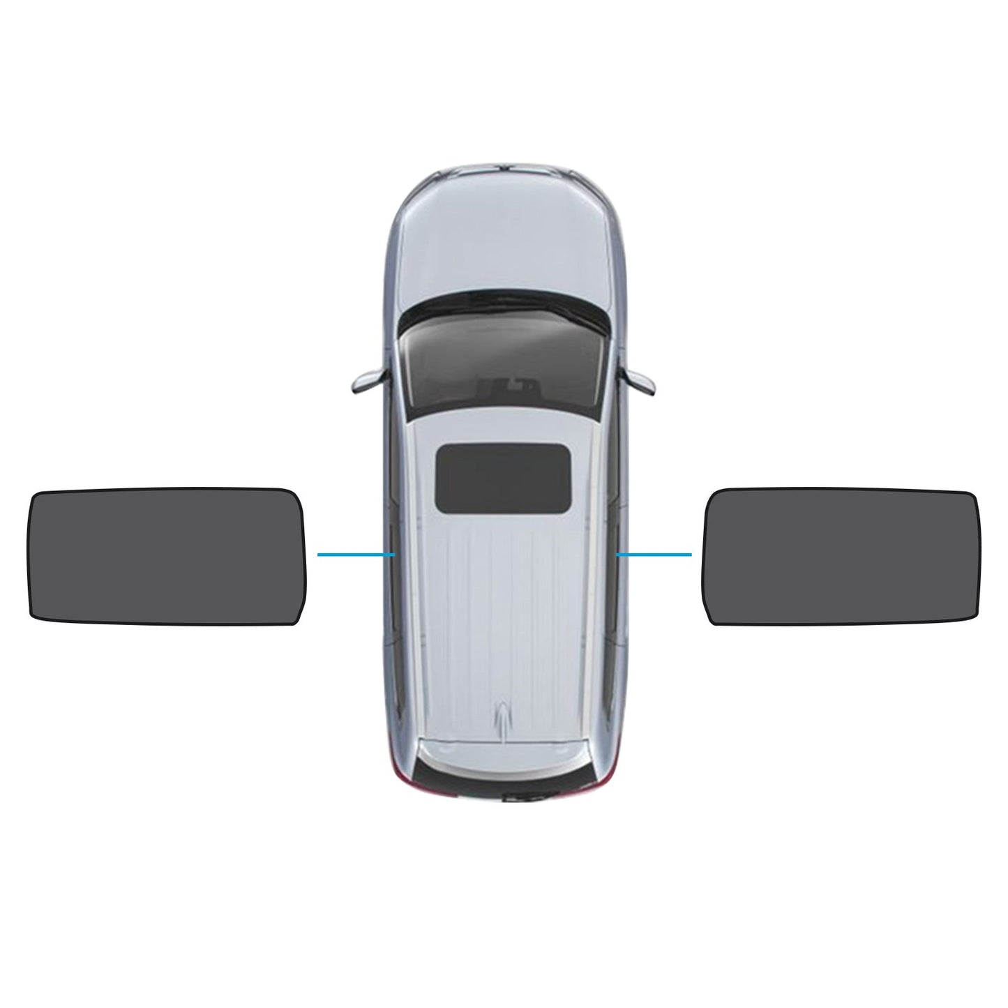 2x Rear Port Window Magnetic Mesh Sunshades Suitable For Kia Carnival YP Series