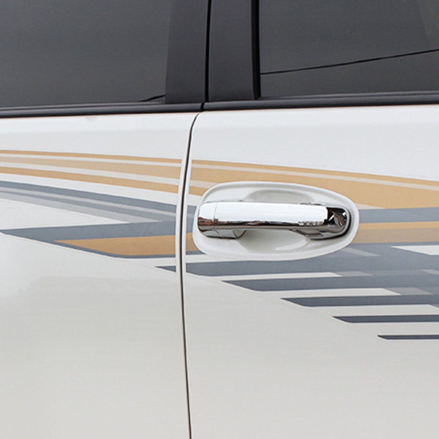 Chrome Door Handle Cover With Bowl Trim Suitable for Toyota Prado 4.0L V6