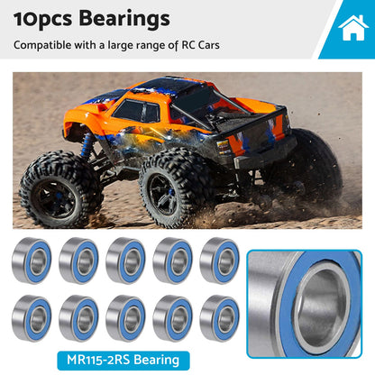 5x11x4mm Bearings For RC Tamiya 1150 HPI MR115-2RS Savage Traxxas Axial Losi.