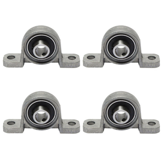 4x Ball Bearing Pillow Block Zinc Alloy Metal Suitable For 8/10/12/20mm Inner Diameter