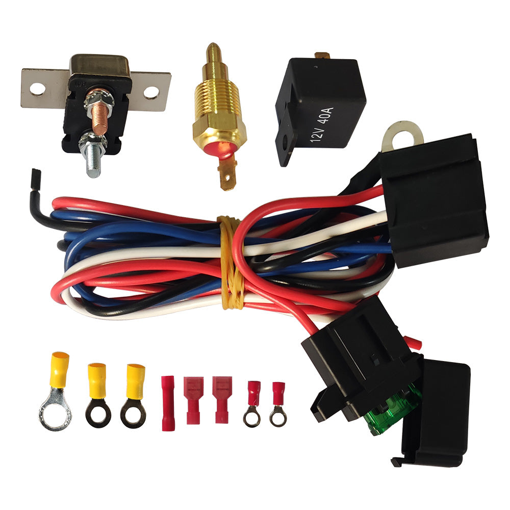 Thermo Radiator Fan Sensor Temp Controller Switch 12V DC Wiring Relay.