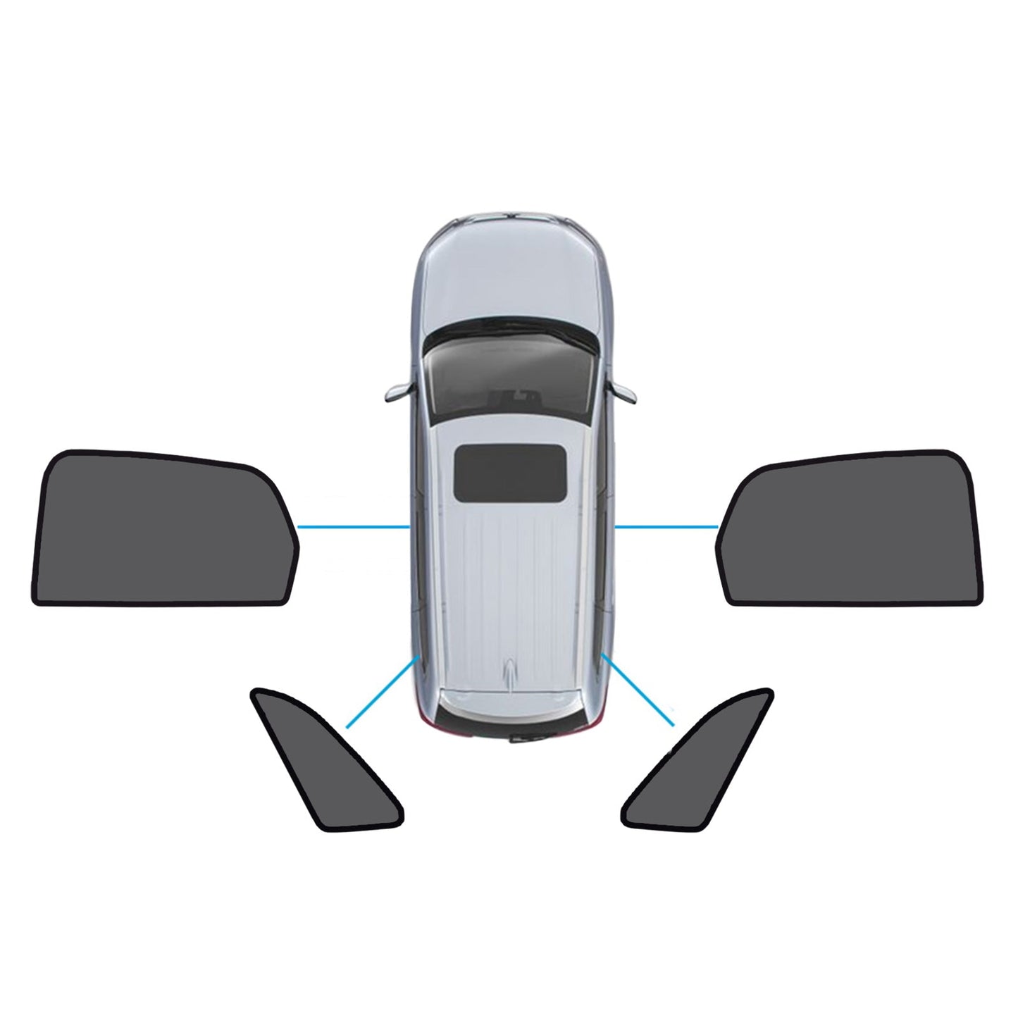 Magnetic Mesh Sun Blind Shades Suitable for Audi Q3 2019-2025