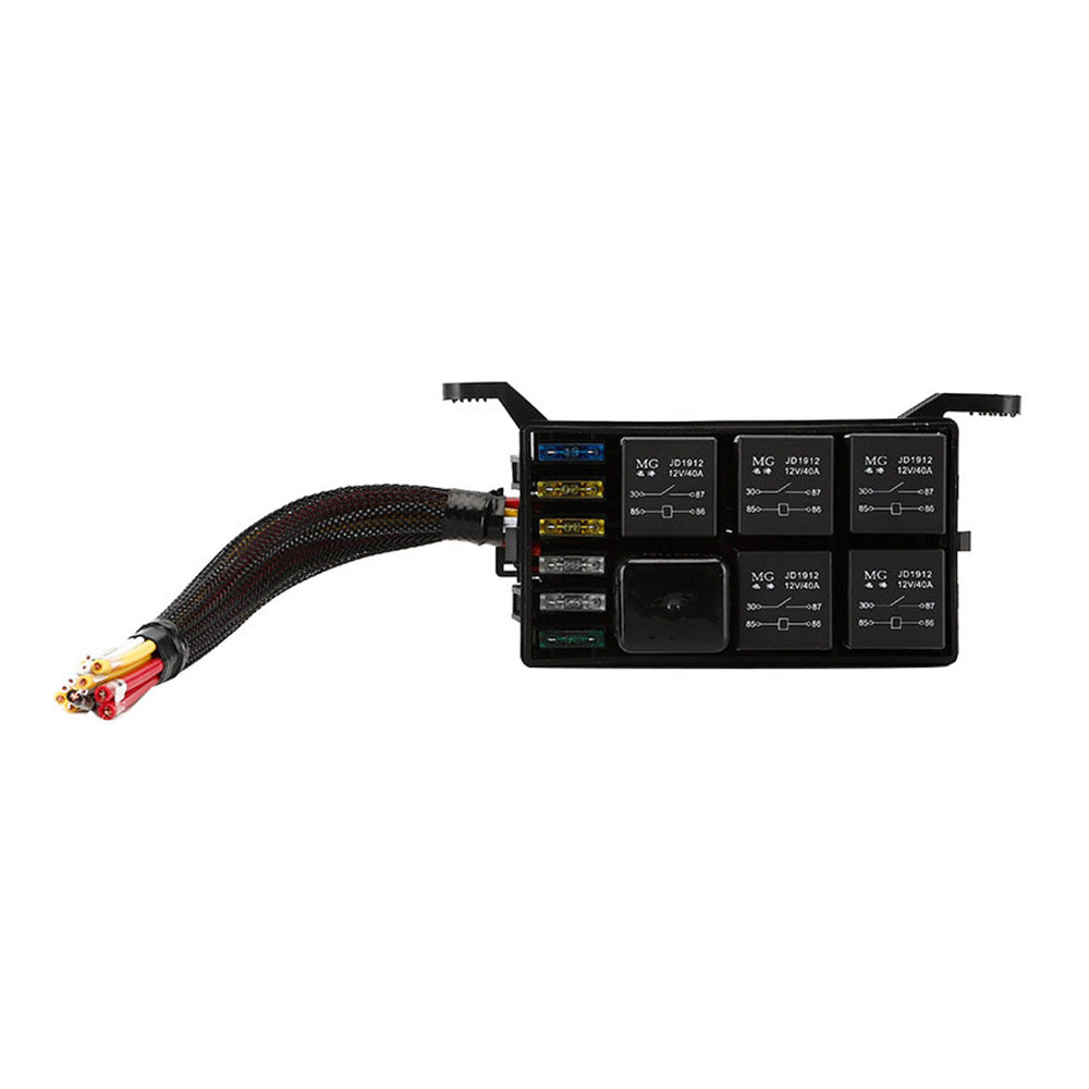 6-Way 12V Auto Waterproof Fuse & Relay Holder Box Suitable for ATC Fuses