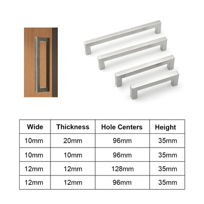 10 X Kitchen Cabinet Door Handles Matte Stainless Steel Drawer Cupboard Pulls.