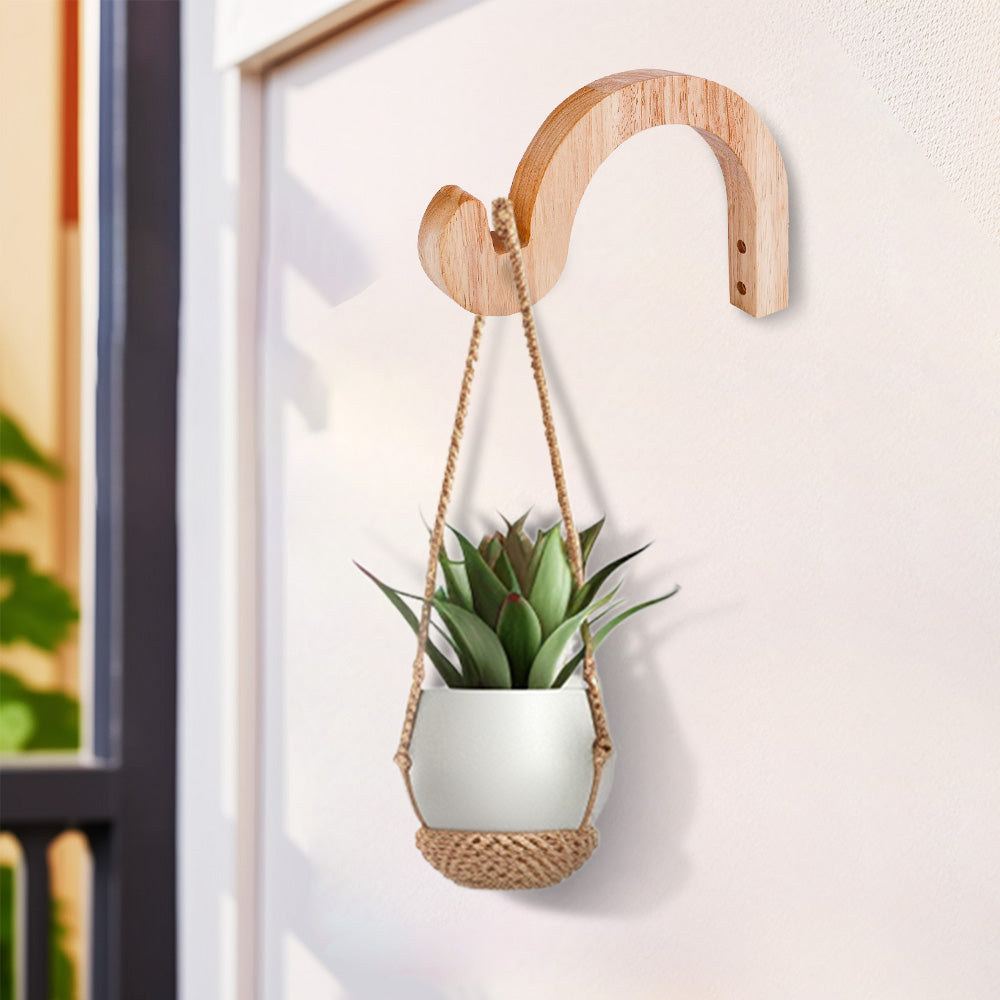 Plant Hanger Hanging Plant Hook Wooden Hanging Basket Wall Plant Hook Flower Pot.