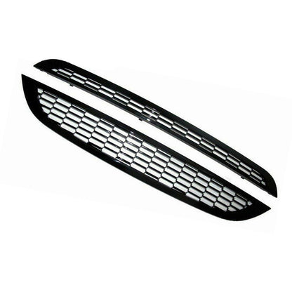 2x Honeycomb Mesh Front Grill Suitable For Mini Cooper R50 / R52 / R53 2002-2006