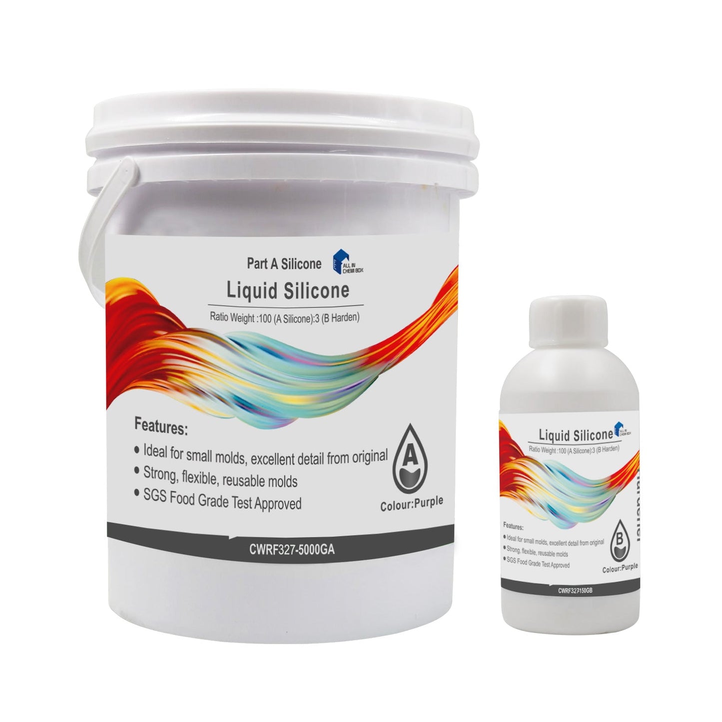 SH25 Liquid Silicone Rubber Mould Making Kit 100:3 Part Mix Suitable For Casting 5Kg 10Kg White