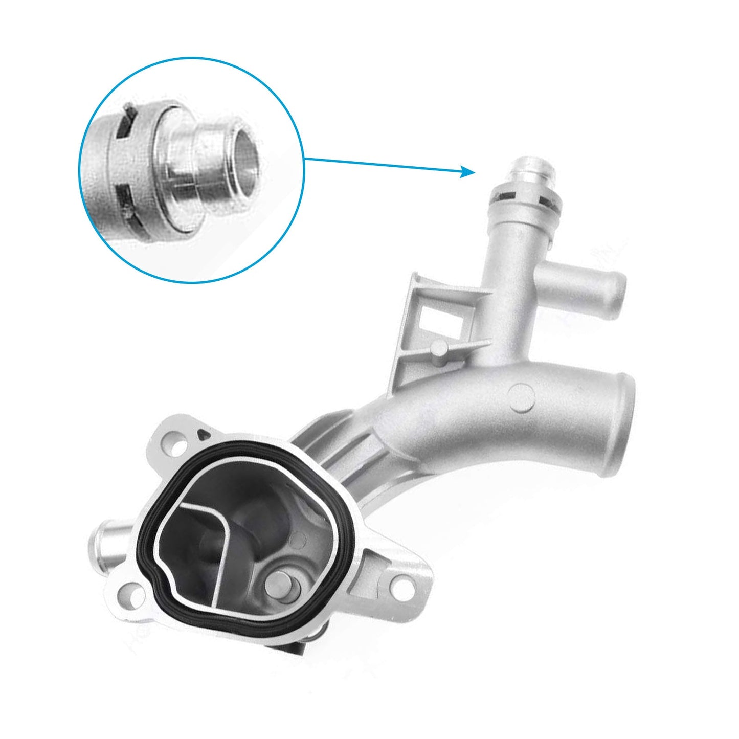 Water Outlet Thermostat Housing Aluminum Suitable for Chevy Cruze 1. 4L 11-18.