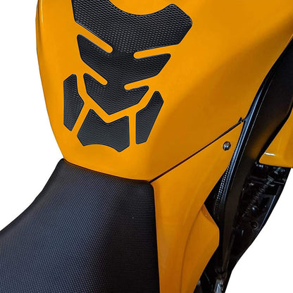 Wide Pure Black Motorcycle Gas Tank Pad Protector Decal Suitable For Motorbike