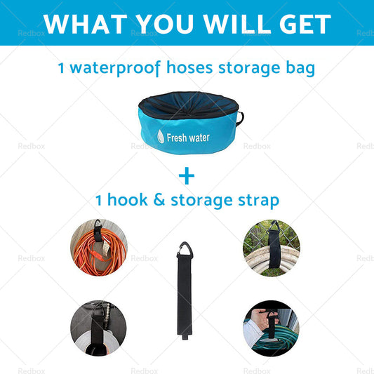 Storage Bag Caravan Camping RV Cable Organizer Water Hose Electrical Cords.