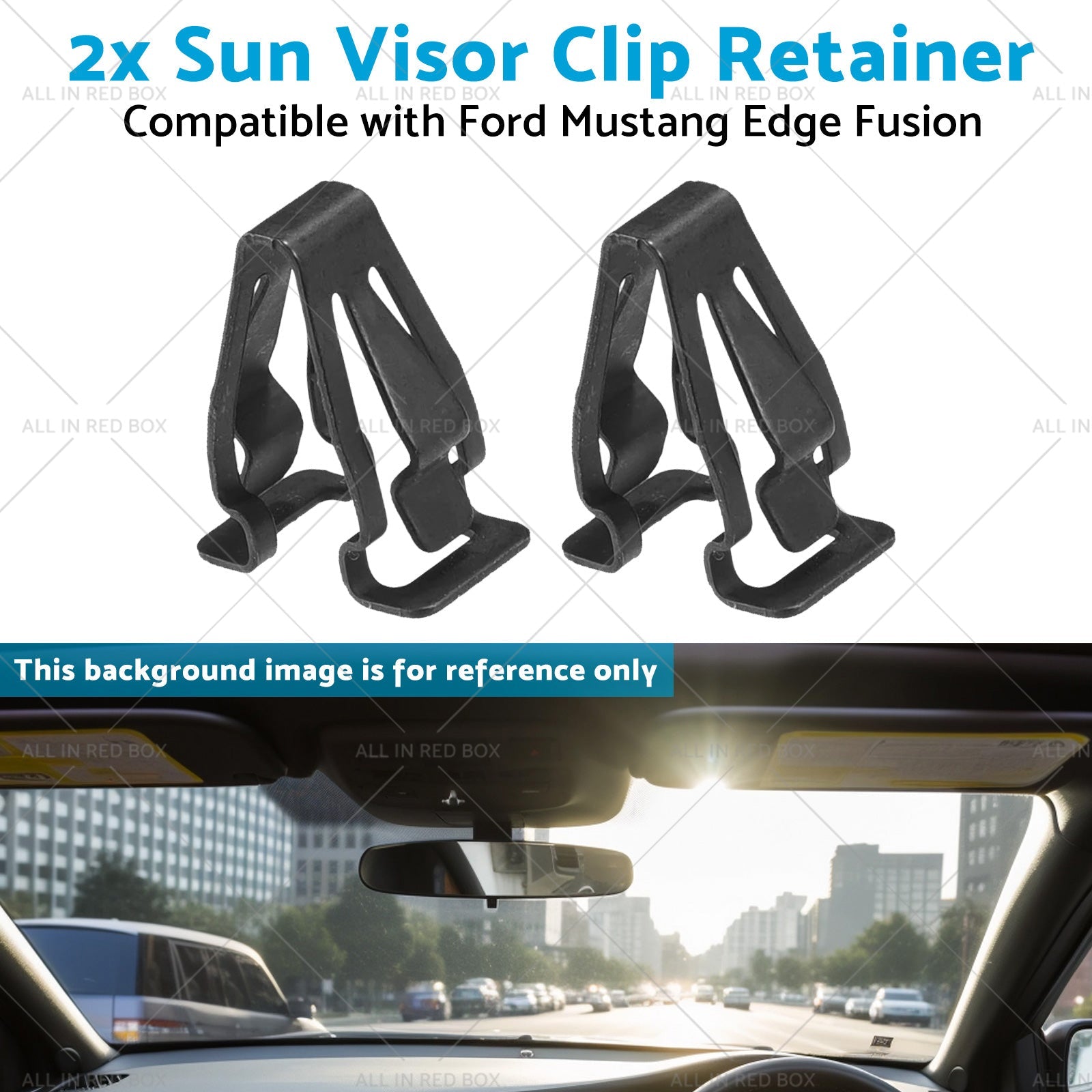 DS7Z-9904132-A 2x Sun Visor Clip Retainer Suitable for Ford Mustang Edge Fusion.