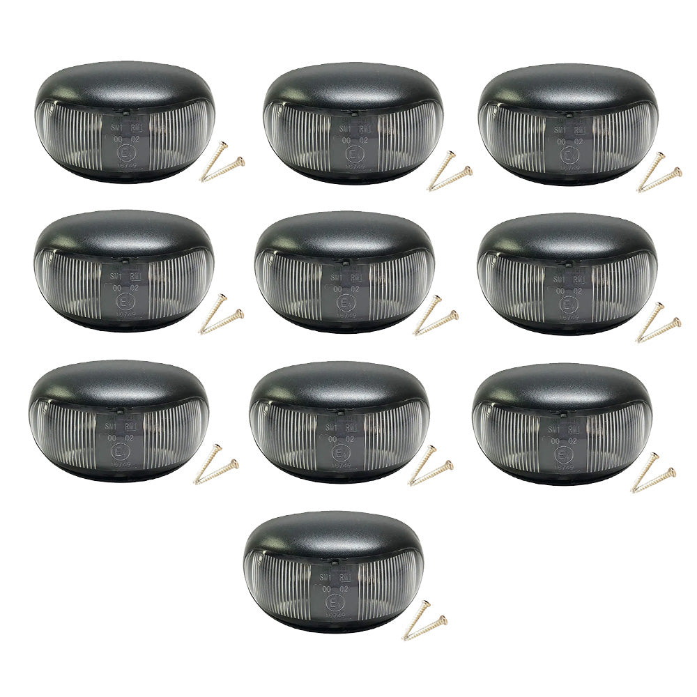 10x 2-LED Clearance Side Marker Lights Suitable For Trailer Truck 12V 24V Red & Amber.