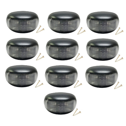 10x 2-LED Clearance Side Marker Lights Suitable For Trailer Truck 12V 24V Red & Amber.