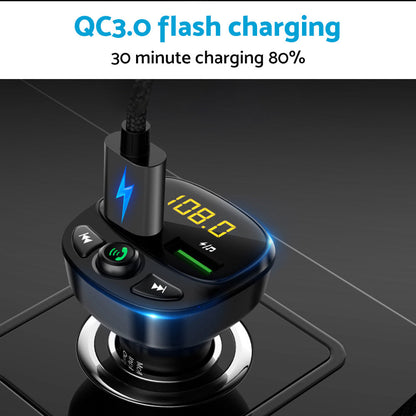 Car Phone Charger FM Transmitter Suitable for iPhone Samsung