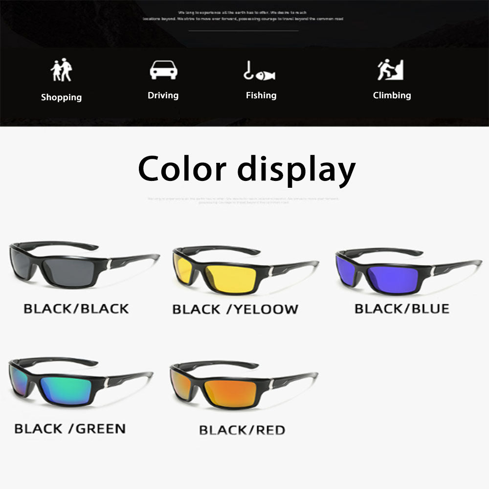 Men Polarized Sports Sunglasses Running Cycling Wrap Around Fishing Driving.
