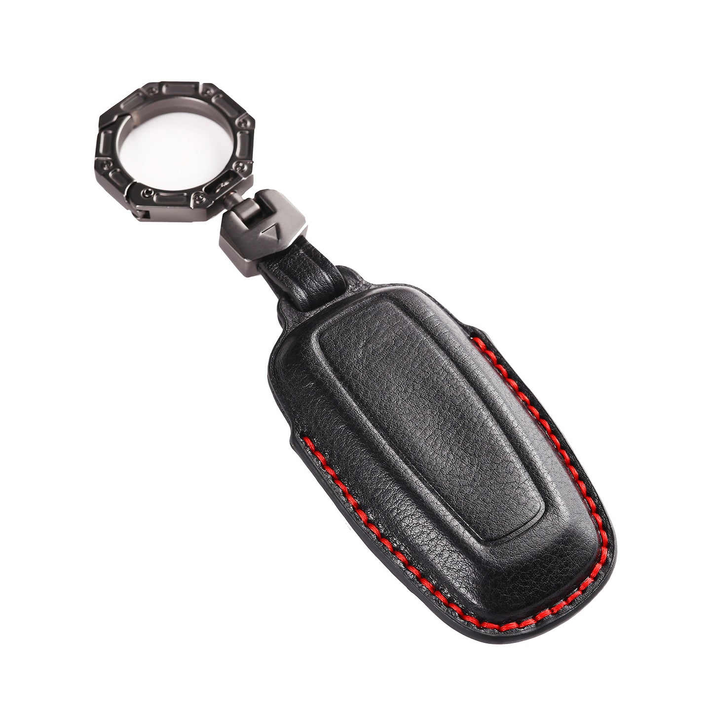 Leather Car Remote Key Fob Cover Suitable For Ford Next Gen Ranger 2022-2023 Black