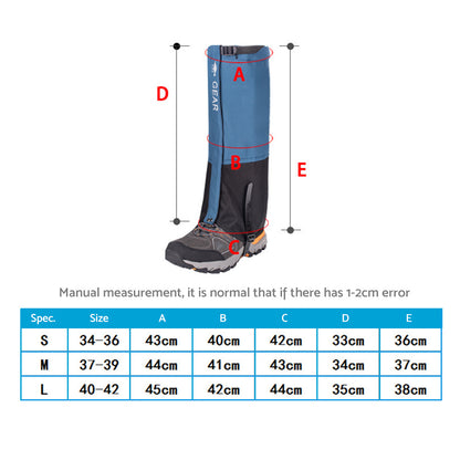 Waterproof Snow Hiking Gaiters Cover Anti Bite Snake Guard Leg Protection Boots.