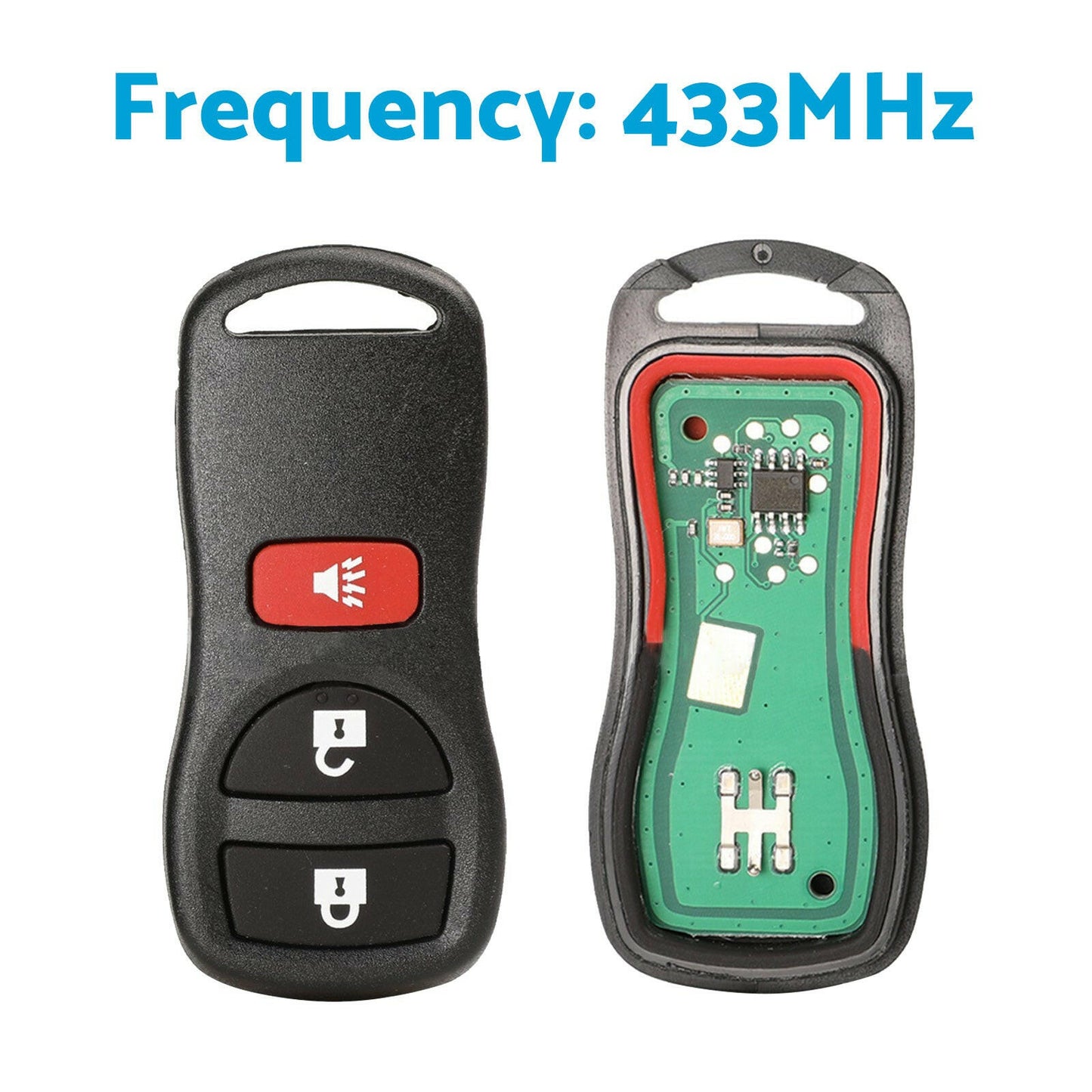 Remote Flip Car Key Suitable for Nissan X-Trail T30 2002-2007 433MHz Replacement.