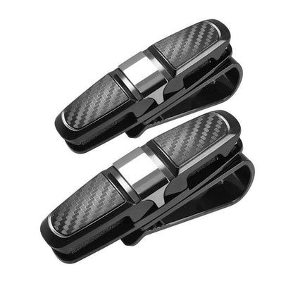 2x Car Sunglasses Holder Clip Case Eyeglasses Ticket Card Mount Suitable for Uni