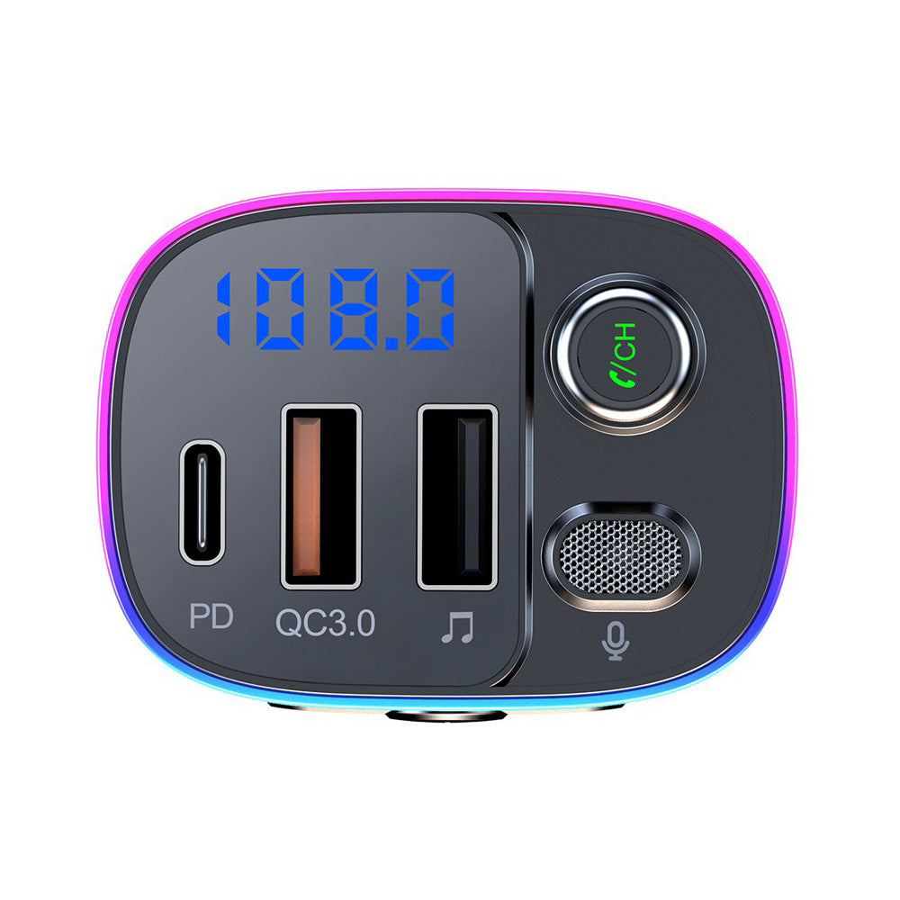 Bluetooth-compatible FM Transmitter Wireless Car Radio Adapter USB Charger Call.