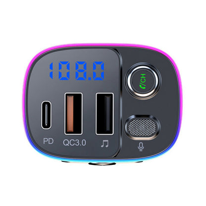 Bluetooth-compatible FM Transmitter Wireless Car Radio Adapter USB Charger Call.