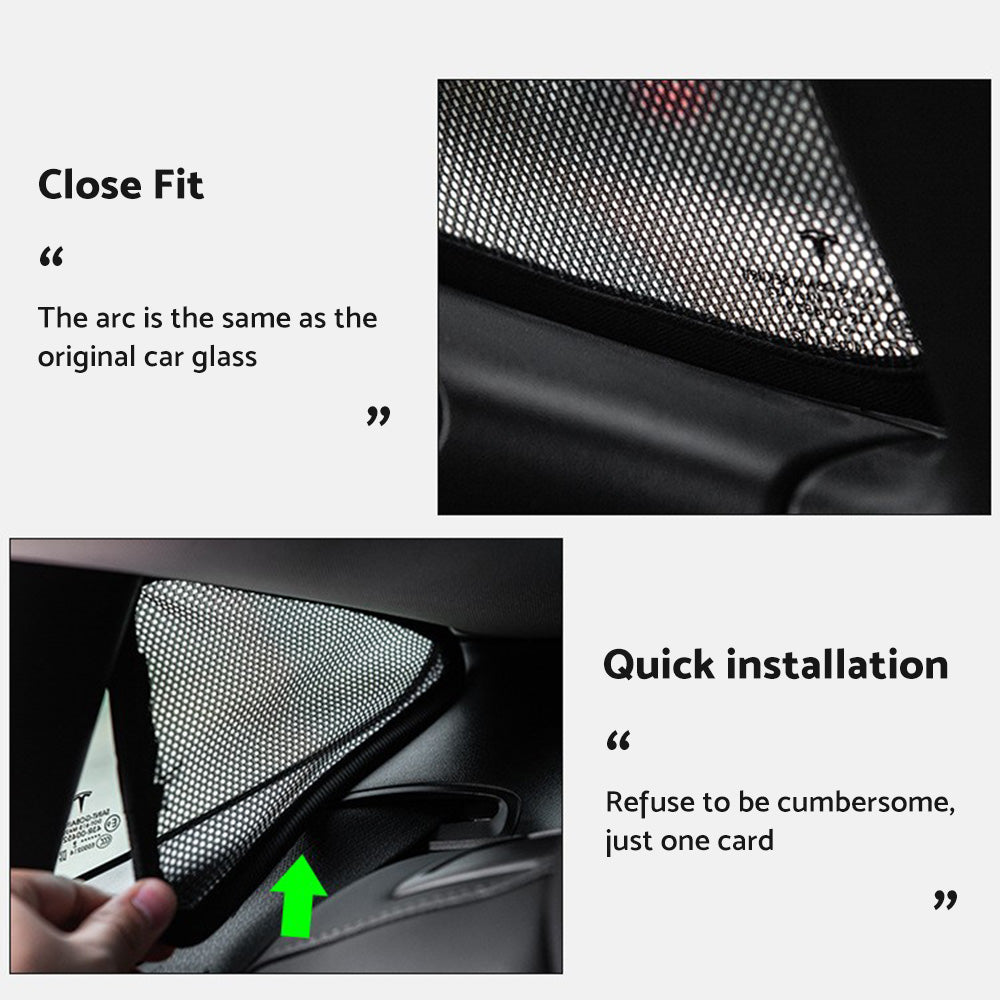 Front & Rear Sunroof Sun Shades Roof Protection Film Suitable For Tesla Model 3 2017-2021.