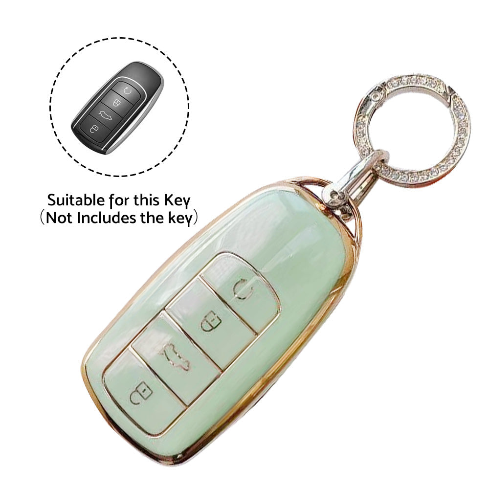 TPU Car Remote Key Fob Case Cover Suitable For Chery Omoda 5 Green.