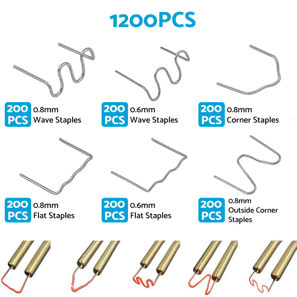 1200PCS Steel Hot Stapler Staples Repair Tools Kit For Plastic Welder Car Bumper.