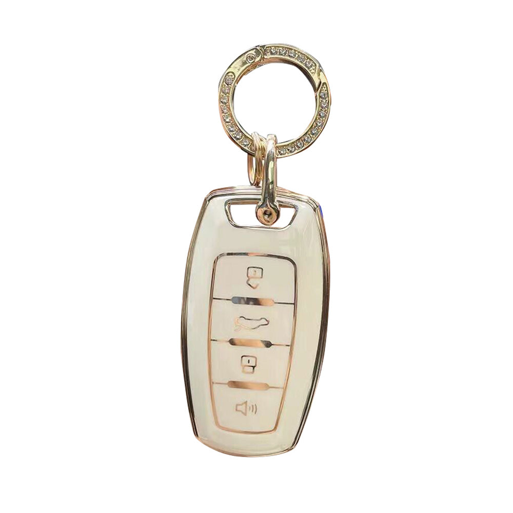 Beige TPU Remote Key Fob Case Cover Suitable For Great Wall Haval Hover H1/H4/H6/H7/H9