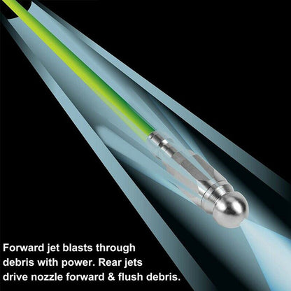 Stainless Steel Sewer Jetter Nozzle For Pressure Washer Suitable For 1" or 4" Drain Connection