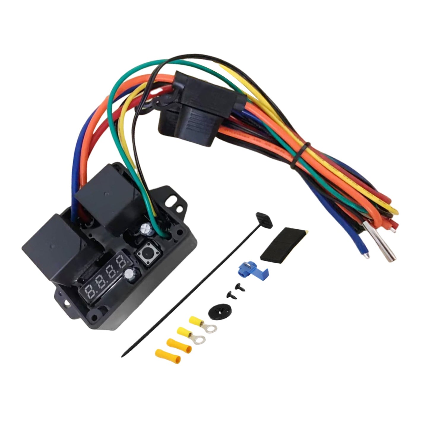 Dual Electric Radiator Fan Adjustable Thermostat Temperature Controller Suitable For Universal Cars