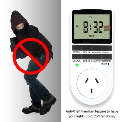 2Pcs 240V LCD Digital Timer Switch Automation Socket Electric Programmable Power.