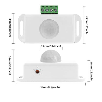 8m Body Infrared PIR Motion Sensor Switch Suitable for 12V 24V LED Light Strip