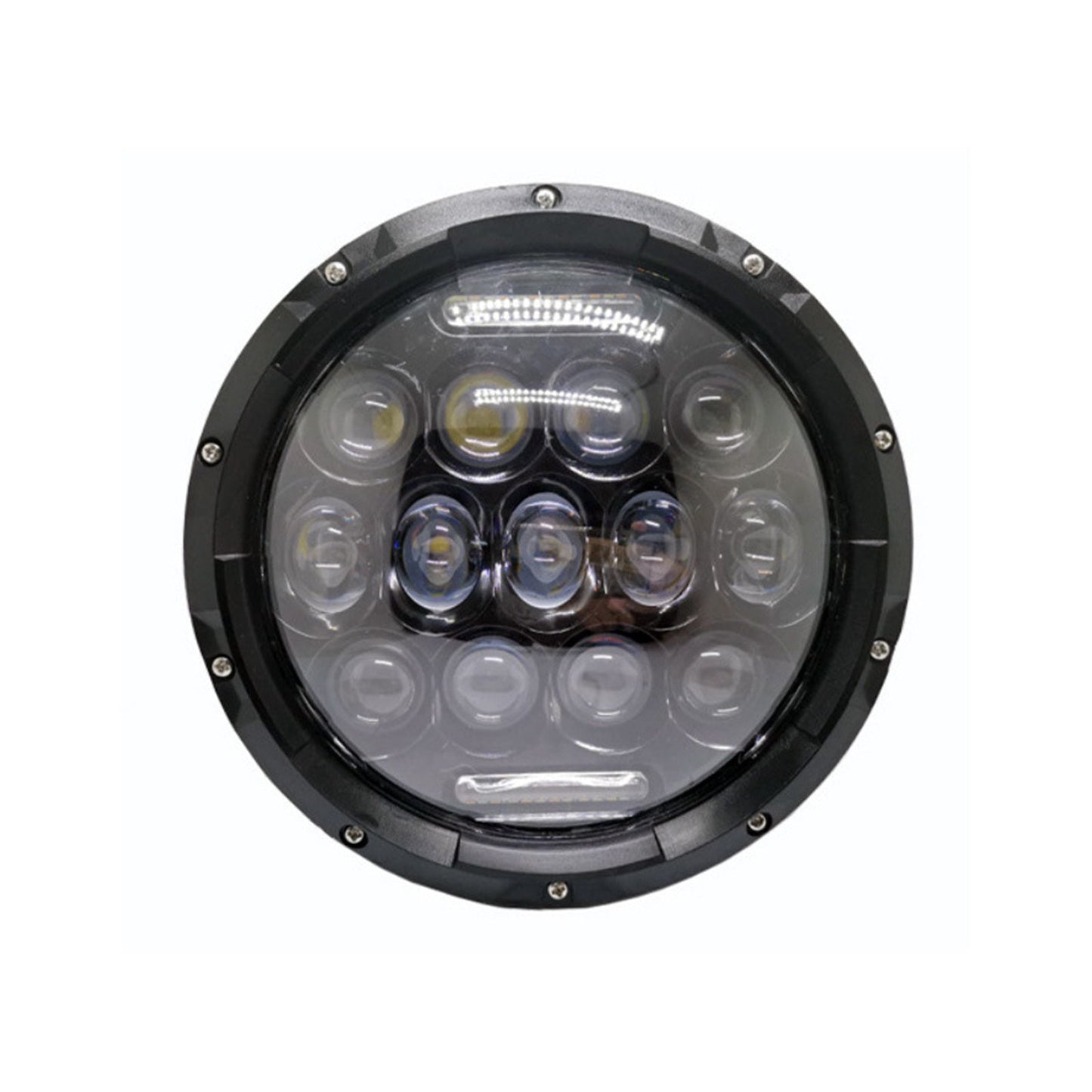 Pair of 7-Inch Round LED Headlights Hi/Lo DRL Beam Sealed Headlamps Suitable For Nissan Patrol