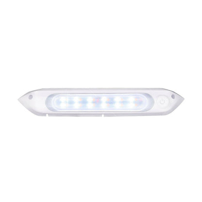 287MM DUAL LED BUG LIGHT 12/24V AWNING LIGHT AMBER/WHITE LIGHTS W/ SWITCH.