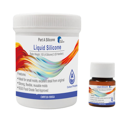 SH25 Liquid Silicone Rubber Mould Making Kit 100:3 Mix - 1Kg 5Kg 10Kg Purple.