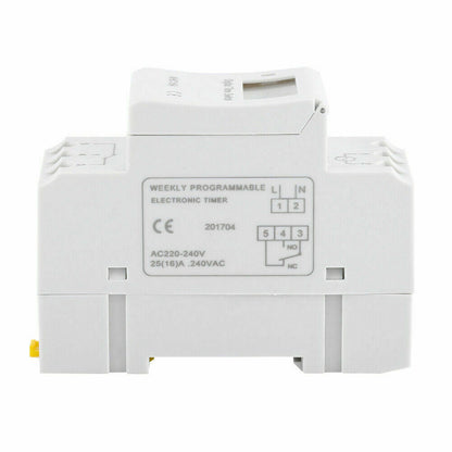 AU Local Digital LCD Power Programmable DIN Rail Timer Time Switch Relay AC 220V.
