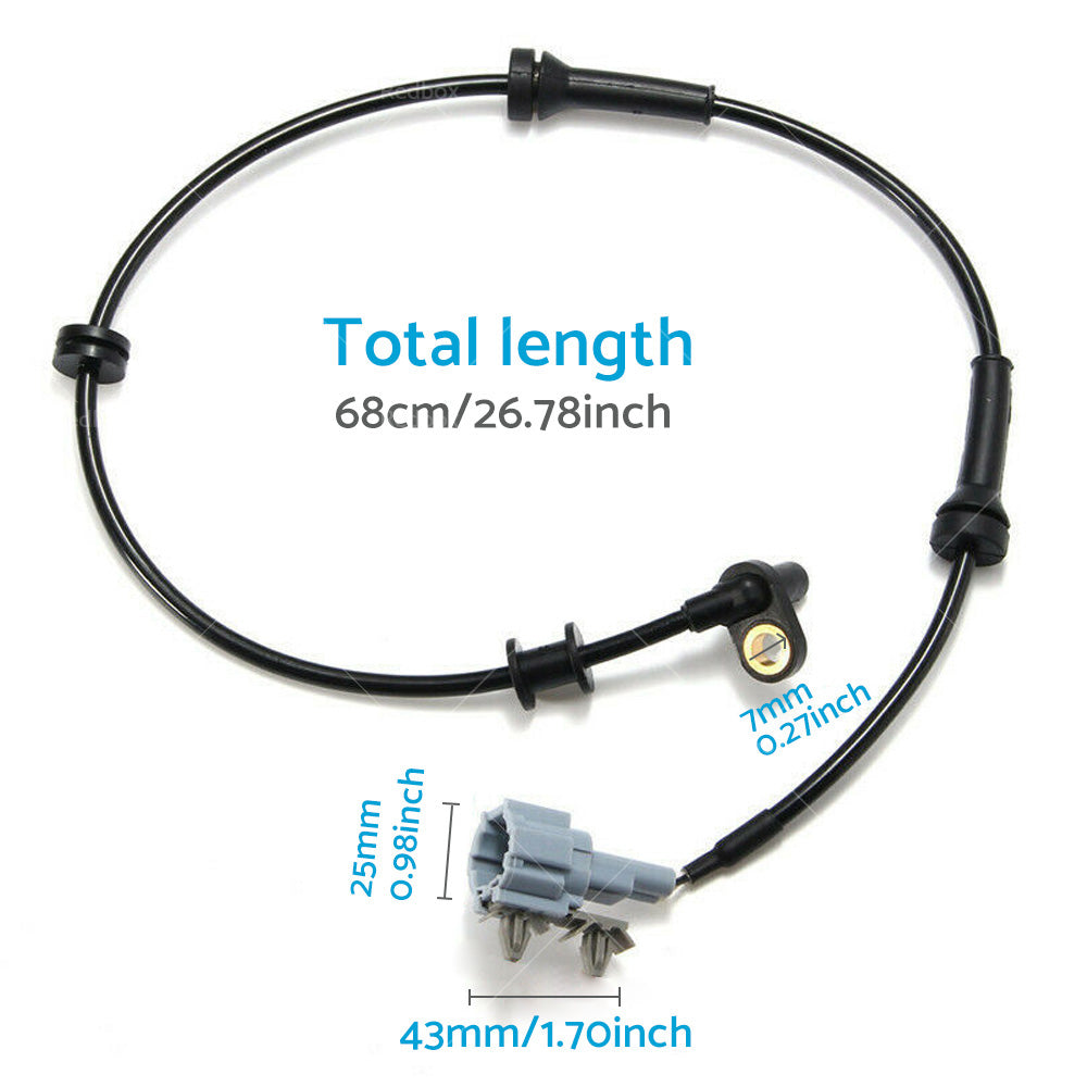 4x ABS Wheel Speed Sensor Suitable for Nissan Navara D40 2.5L