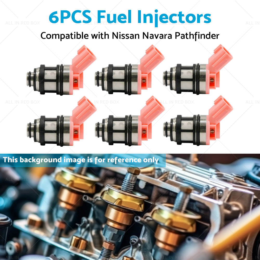 6PCS Fuel Injectors Suitable For Nissan Navara D21 D22 Pathfinder 16600-9S200.