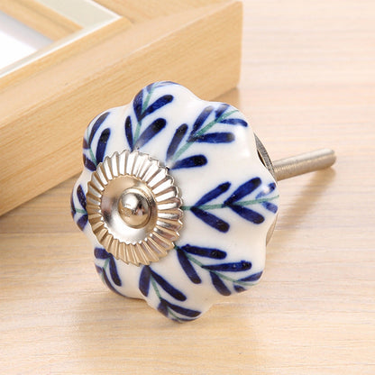 6 Pcs Cupboard Door Knobs Handles Drawer Pull Vintage Ceramic Knob Shabby Chic.