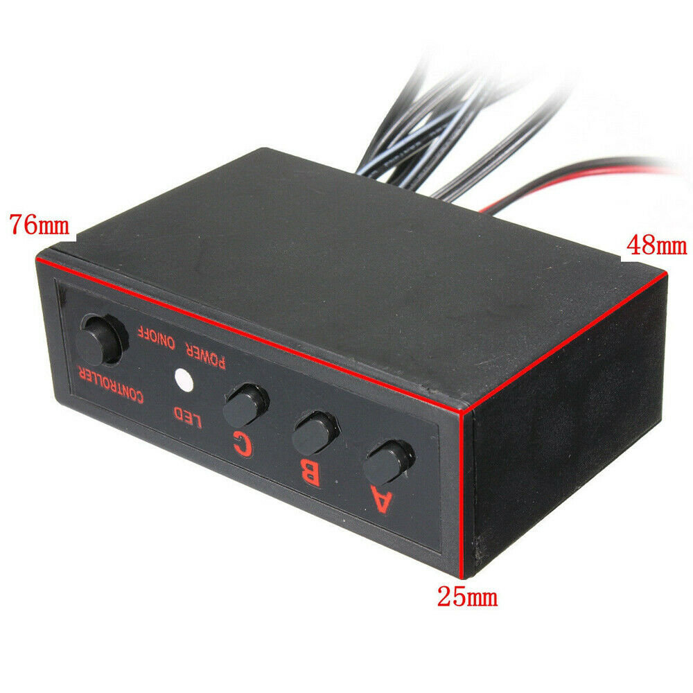 18 LED Red or Blue 12V Car Strobe Flash Light Dash Urgency Flashing Lamp.
