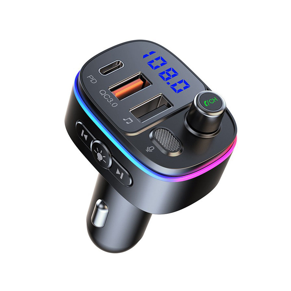 Bluetooth-compatible FM Transmitter Wireless Car Radio Adapter USB Charger Call.