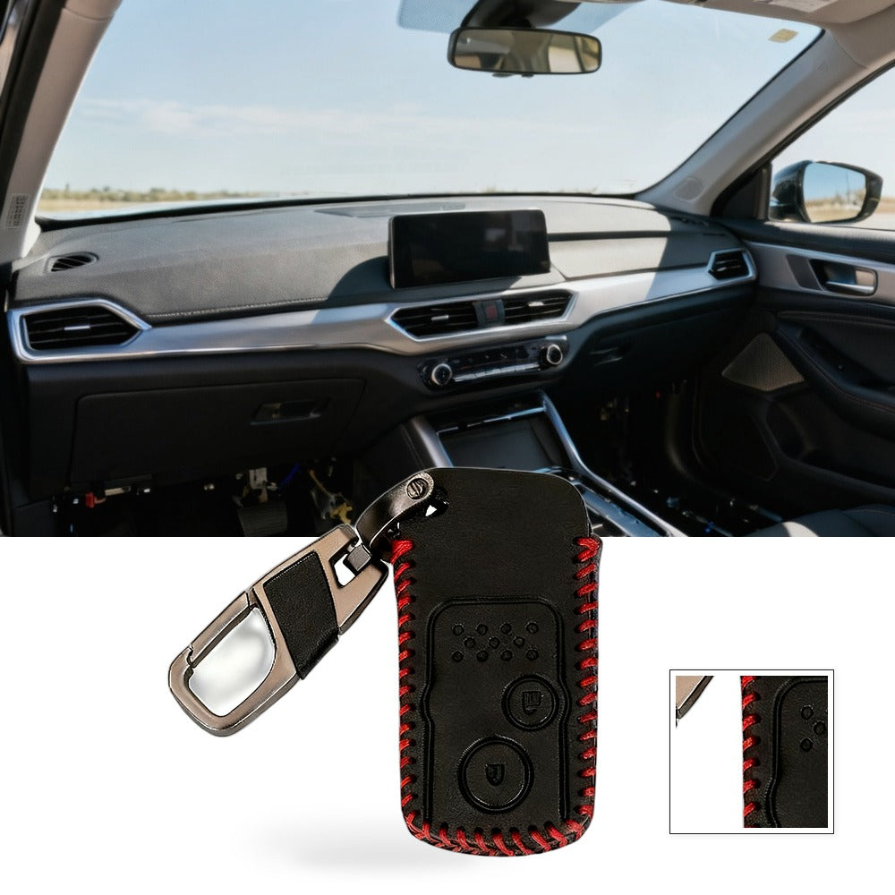 2-Button Key Fob Leather Case Suitable for Honda CR-V