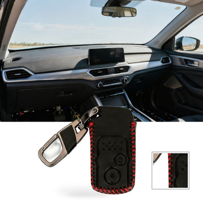 2-Button Key Fob Leather Case Suitable for Honda CR-V