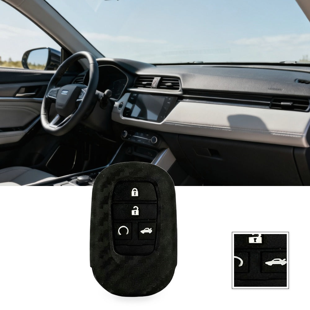 Carbon Fiber Silicone Key Fob Case Suitable for Honda Civic 11th Gen