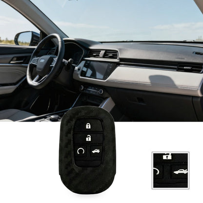 Carbon Fiber Silicone Key Fob Case Suitable for Honda Civic 11th Gen