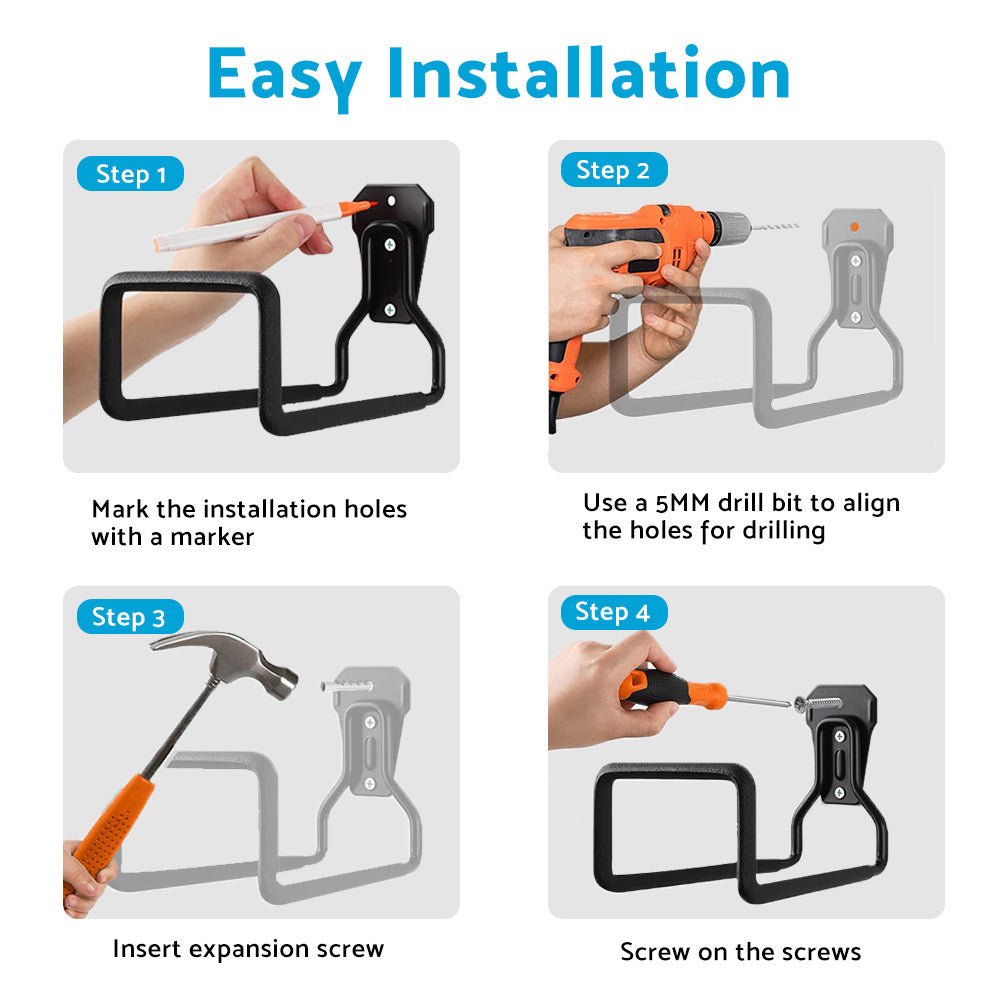 Wall Mount Metal Hose Holder Organizer Hook Hanger for Water Hose Garage Hose.