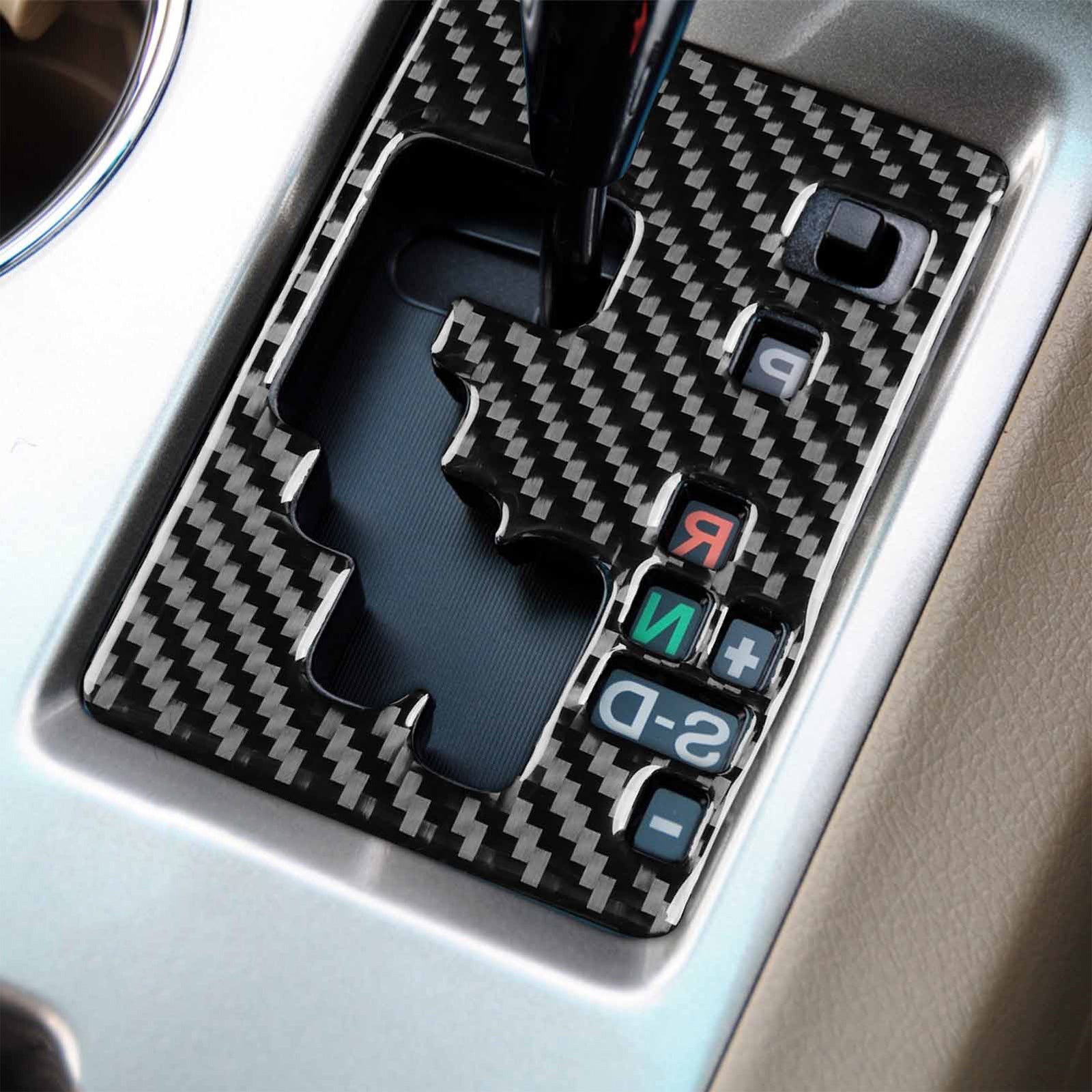 2pcs Carbon Fiber Gear Shift Console Trim Suitable For Toyota Kluger 08-13.