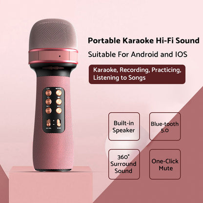 Wireless Bluetooth Portable Karaoke Microphone Speaker Suitable for Home Party S