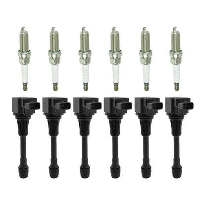6x Ignition Coils & 6x Spark Plugs Suitable For Nissan Renault 3.5L 22448JA10A.